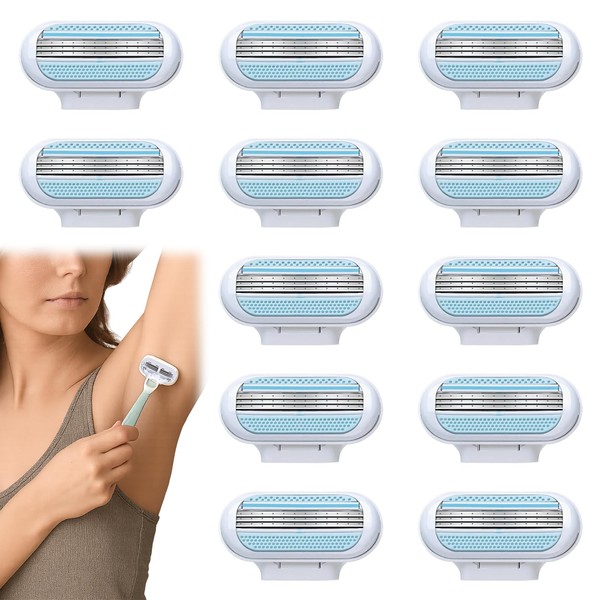 12 PCS Razor Blades Refill for Estrid, Pubic Hair Razor