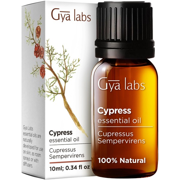 Gya Labs Cypress Essential Oil for Diffuser - Cypress Oil Essential Oils for Varicose Veins - Aromatherapy Diffuser Oil Cypress Fragrance Oil - 100% Natural (0.34 Fl Oz)