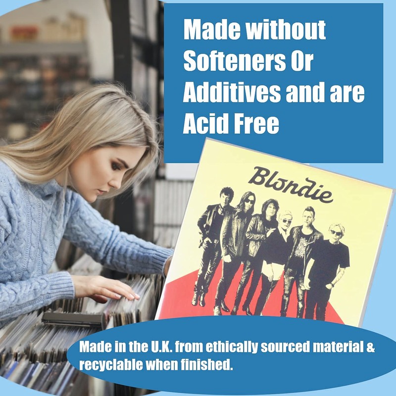 10 7" inch vinyl Single Plastic Polythene Record Sleeves/covers for