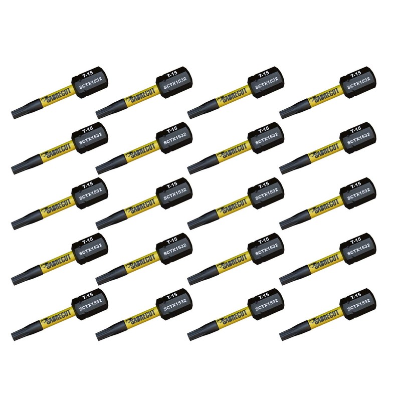20 x SabreCut SCTX1532_20 32mm T15 TX15 Magnetic Impact Screwdriver