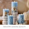 Luminara Embossed Coral Flameless LED Candle Moving Flame Pillar, Unscented