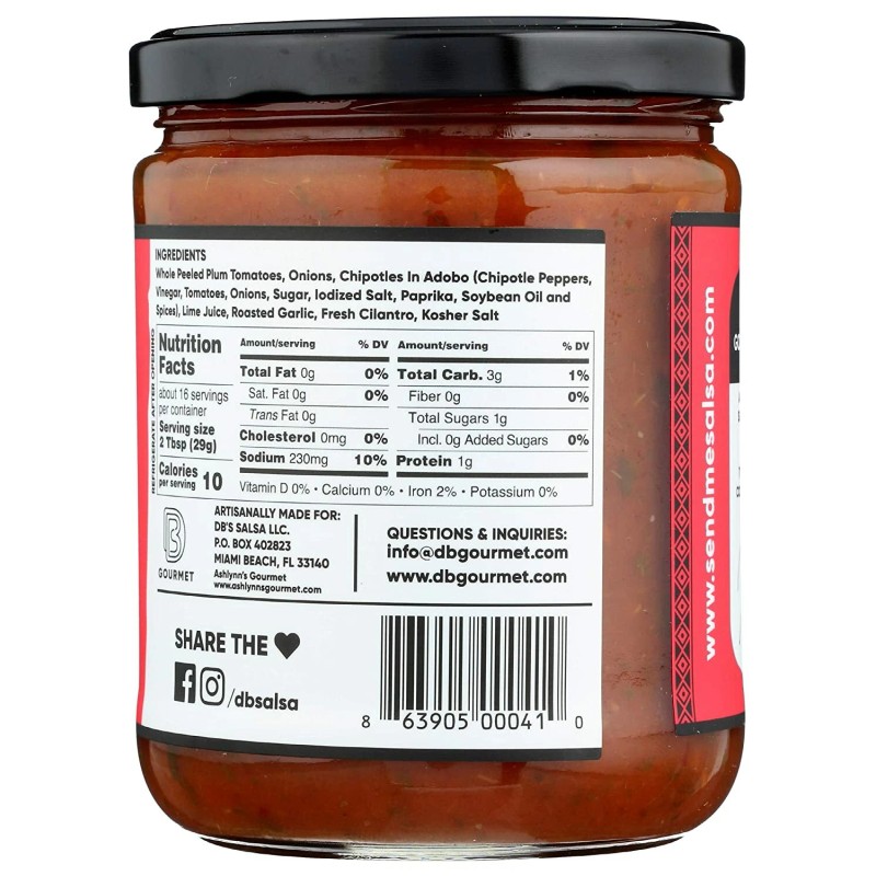 Saucy gourmet salsa roasted garlic chipotle 15.5 ounce (1 Jar)
