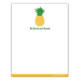 Pineapple Be Strong and Sweet Inspirational Gift Memo Pad - Stationery Paper Print