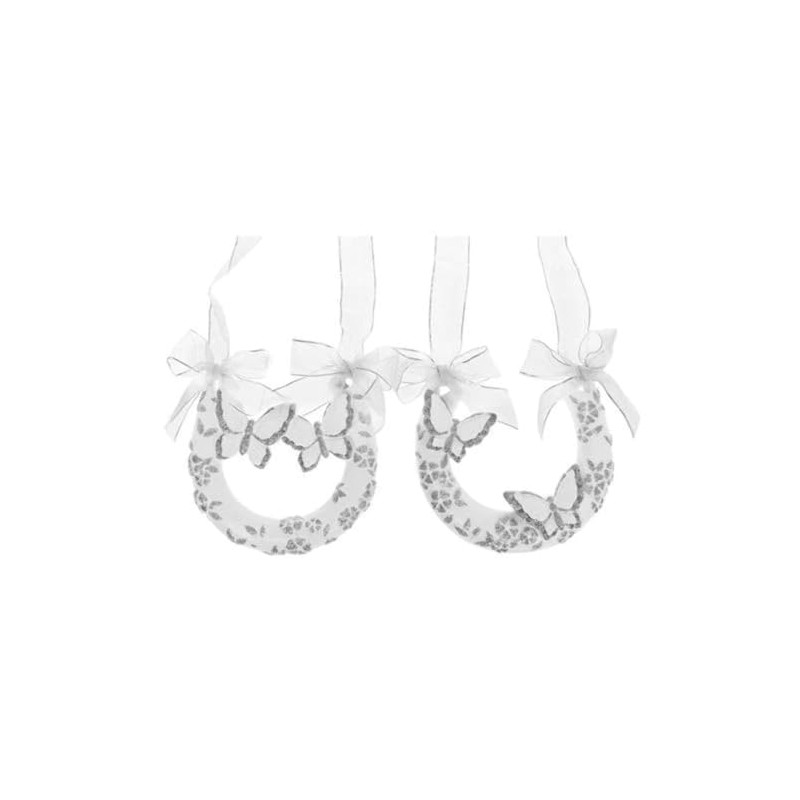 1 x Silver brocade Butterfly Horsehoe Wedding Day Gift