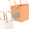 Cute Design Foldable Square Gift Box with Clear Window & Smile Paper Bag for Favors Wrapping Paper 5ea