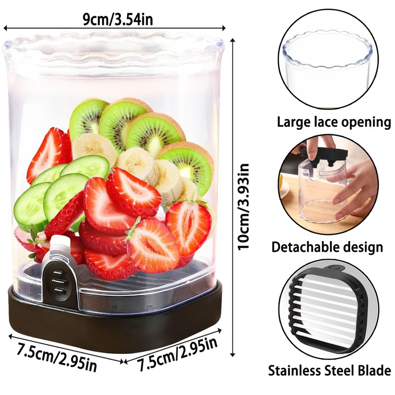 Hendiy Strawberry Slicer with Stainless Blades | Egg & Fruit