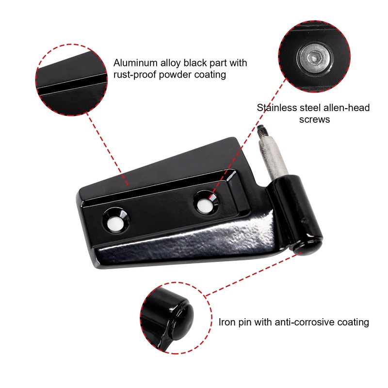 ETL INDUSTRIES Door Hinges Kit for Jeep Wrangler JK JKU