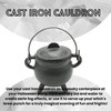 Reusable 4-Inch Cast Iron Cauldron Candle with Lid and Hanging