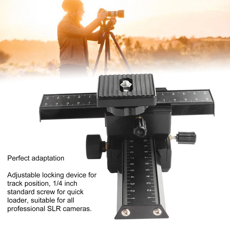Macro Focusing Rail Slider 4 Way Magnesium Aluminum Alloy Close