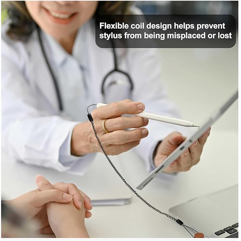 TOP-VIGOR 5Pcs Elastic Tether Lanyard, 3.7mm Dia x 200mm Retractable