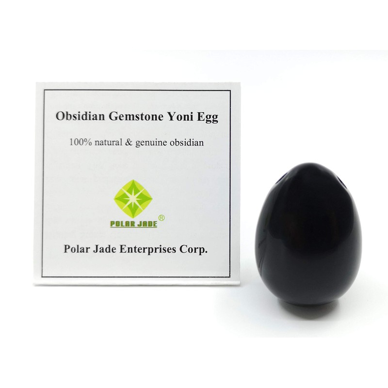 Polar Jade Small Drilled Obsidian Egg – Natural Gemstone Tool