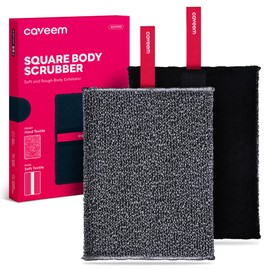CAVEEM 2 x Square Body Scrubber for Gentle and Deep Exfoliation