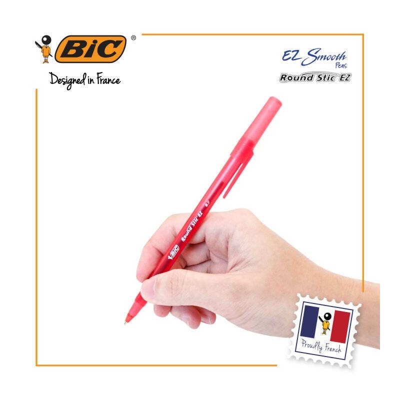 Bic Oil-based Ballpoint Pen, Round Stick, 0.03 inches (0.7 mm),