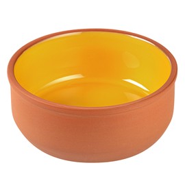 Restaurantware-Terra Tek 27.2 Ounce Terracotta Cazuelas, 2 Yellow Glazed Clay Pots For Cooking - Oven-Ready, Microwavable, Terracotta Serving Pots, Dishwashable, For Cooking And Serving