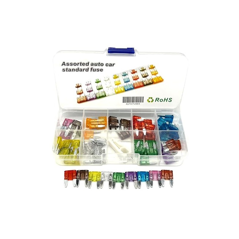Car Fuse Set, 60 Mins Size 2A, 3A, 5A, 7.5A,