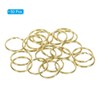 PATIKIL Flat Split Rings, 50Pcs 0.8"/20mm Diameter Pure Brass Flat