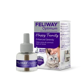 FELIWAY Optimum refill, the best solution to ease cat anxiety, cat conflict and stress in the home,48 ml (Pack of 1)