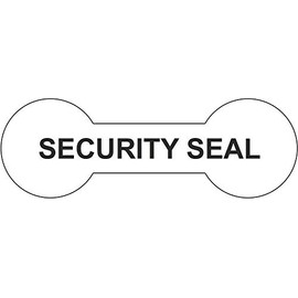 Security White PE Security Labels on Roll 60 x 20 mm Black Pack of 1000