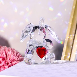 Movdyka K9 Crystal Elephant Figurine Gifts for Women, Glass Collectible Animals Elephant Ornament for the Home