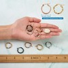 PandaHall 8 Pairs Titanium Steel Hoop Earrings Round 4 Colors