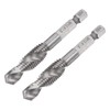 uxcell Combination Drill and Tap Bit, 1/4" Hex Shank M10