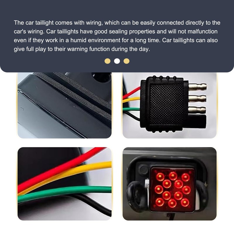 DACIRTY Pack-1 Trailer Hitch Lights with 15 LEDs, Super Bright