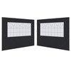 ABCCANOY 2 Packs of 10X10 Canopy Sidewalls with Church, Black
