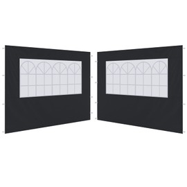 ABCCANOY 2 Packs of 10X10 Canopy Sidewalls with Church, Black