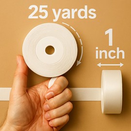 White Ribbon for Gift Wrapping Pure White Satin, 1 Inch, 25 Yards, Sheer Silk for Crafts, Hair, Balloons, Bows, Weddings, Birthdays, and DIY Sewing