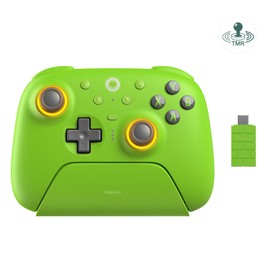 8Bitdo Ultimate 2 Gaming Controller for Windows & Android, Wireless Controller with TMR Joysticks, Switchable Hall Effect/Tactile Triggers, RGB Fire Ring, Green