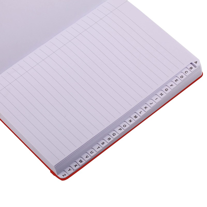 MS MY STATIONERY A5 Index Notebook Hardback Leatherette Cover 8mm