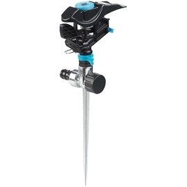 Royal Gardineer Impulse Sprinkler: Impulse Lawn Sprinkler with Ground Spike, 360°, 314 m² (Lawn Sprinkler Flat, Lawn Sprinkler Impulse Sprinkler, Irrigation)