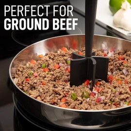 Zulay 2 Pack Ground Beef Chopper Tool Hamburger Smasher Tool - Ground Meat Chopper For Ground Beef - Ground Meat Smasher - Ground Beef Masher - Food Grade Nylon Heat Resistant To 410 Degrees