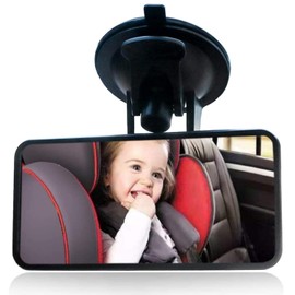 Espejo retrovisor del coche del bebé, Rotación de 360 grados espejo observación para bebés, Ventosa de gran angular ajustable espejo. accesorios interiores del coche, para coche, SUV