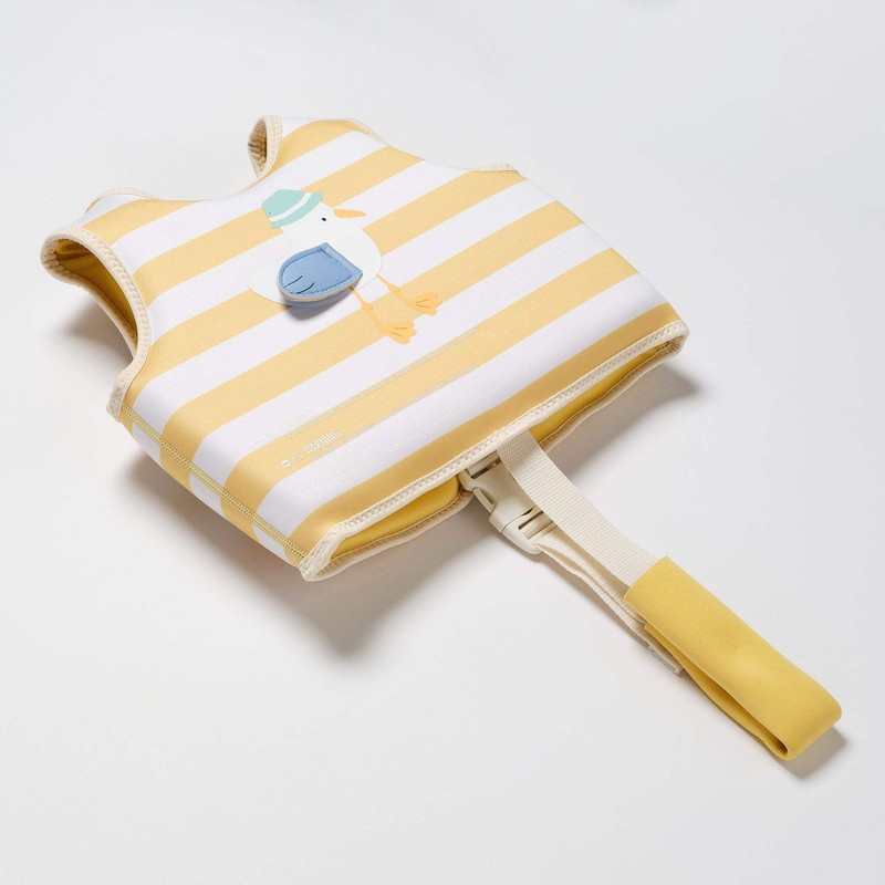 Kids Swim Vest 1-2 | Sid The Seagull Mustard Stripe