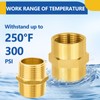 10PACK GUOFIS Brass Pipe Fitting,1/2" Male Adapter(5 Pack)+1/2" Female Adapter(5