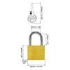 QWORK® 5pcs Mini Padlocks with Key Luggage Lock Small Brass