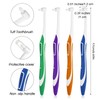 WLLHYF 4 Pcs Tuft Toothbrush Tufted Brush, Interspace Toothbrushes End-Tuft