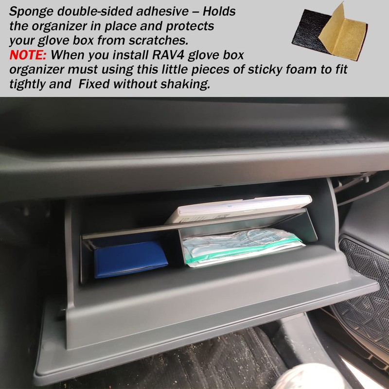 TACORBO Glove Box Organizer Compatible with RAV4 2025 2024 2023