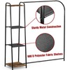 Simple Houseware Clothes Rack With Shelves, Black