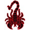 Large Scorpion Back Patch Red - 19.6 x 28 cm