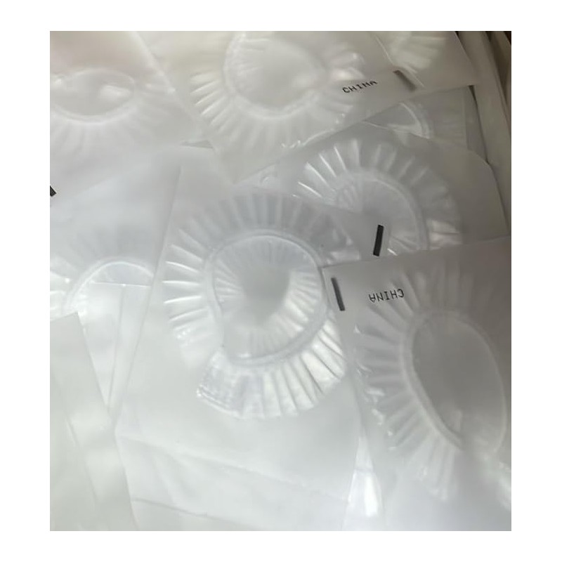 Clear Disposable Plastic Hotel Shower Caps, Waterproof Bath Caps, Elastic