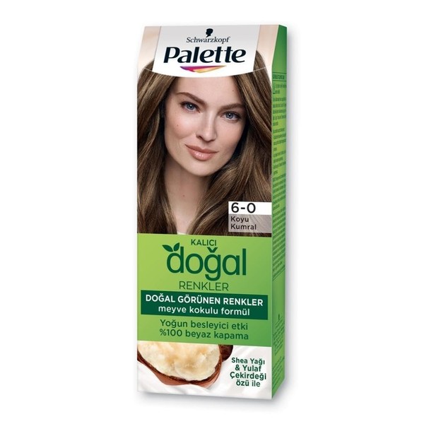 Palette Kalıcı Doğal Renkler 6-0 Koyu Kumral Shea Yağı &