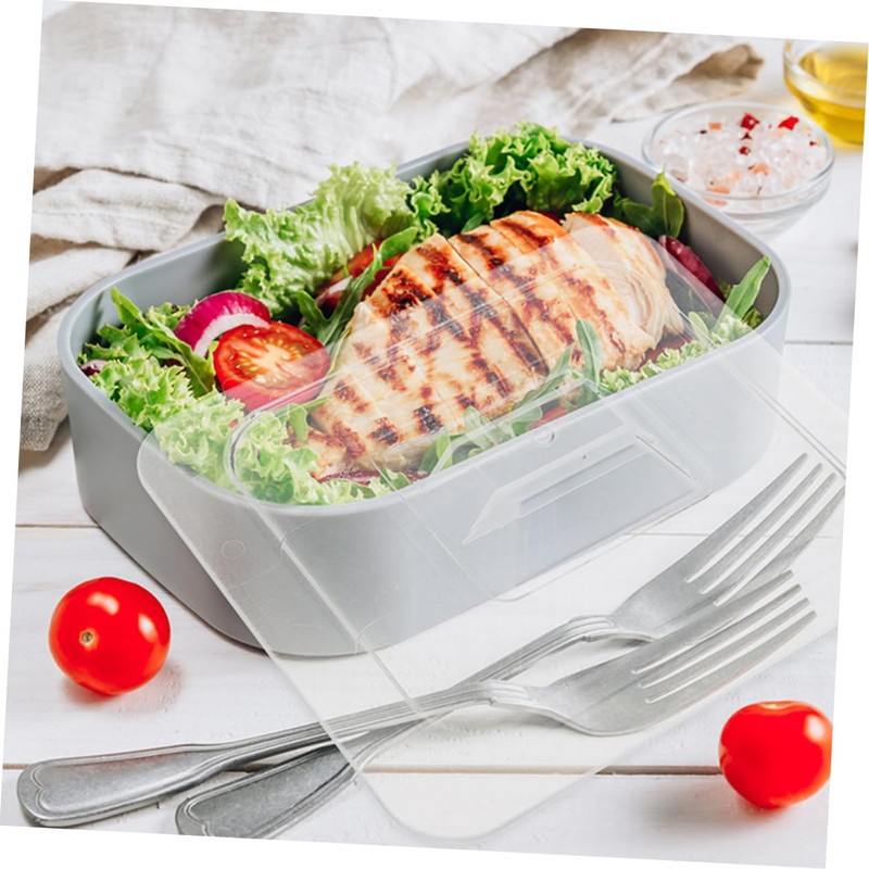KICHOUSE 4pcs Lunch Box Snack Box Covers Food Storage Bin