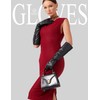VIKIDEER Side Button Long Leather Gloves for Women with Plush