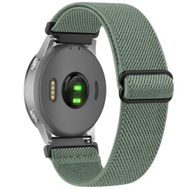 18mm Watch Straps Compatible with Garmin Venu 2S/Venu 3S/Vivoactive 4S/Vivomove 3S/Forerunner 255s/255s Music/265s, Quick Release Replacement Sport Loop Watch Strap for Men and Women (Avocado)