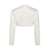 Bolerose Formal Satin Long Sleeve Bolero - off-white, size: m