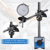 HOMKLV 0-1" Magnetic Base Dial Indicator Kit, 0.001" Resolution Precision