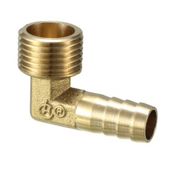 sourcing map Barbed Hose Barbed Wire x 1/2 PT Outer Pipe Adapter 90 Degree 12 mm de