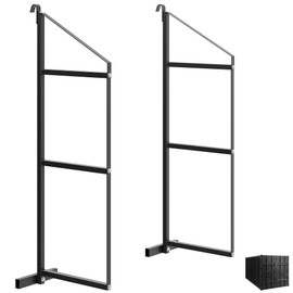 Shipping Container Shelving Bracket (2PCS), 3-Tier Powder Coated Steel Brackets, 1100LBS Capacity, 22''D x 60''H, Quick Hang for Shipping Containers, Cargos, Warehouses & Garages, Heavy-Duty